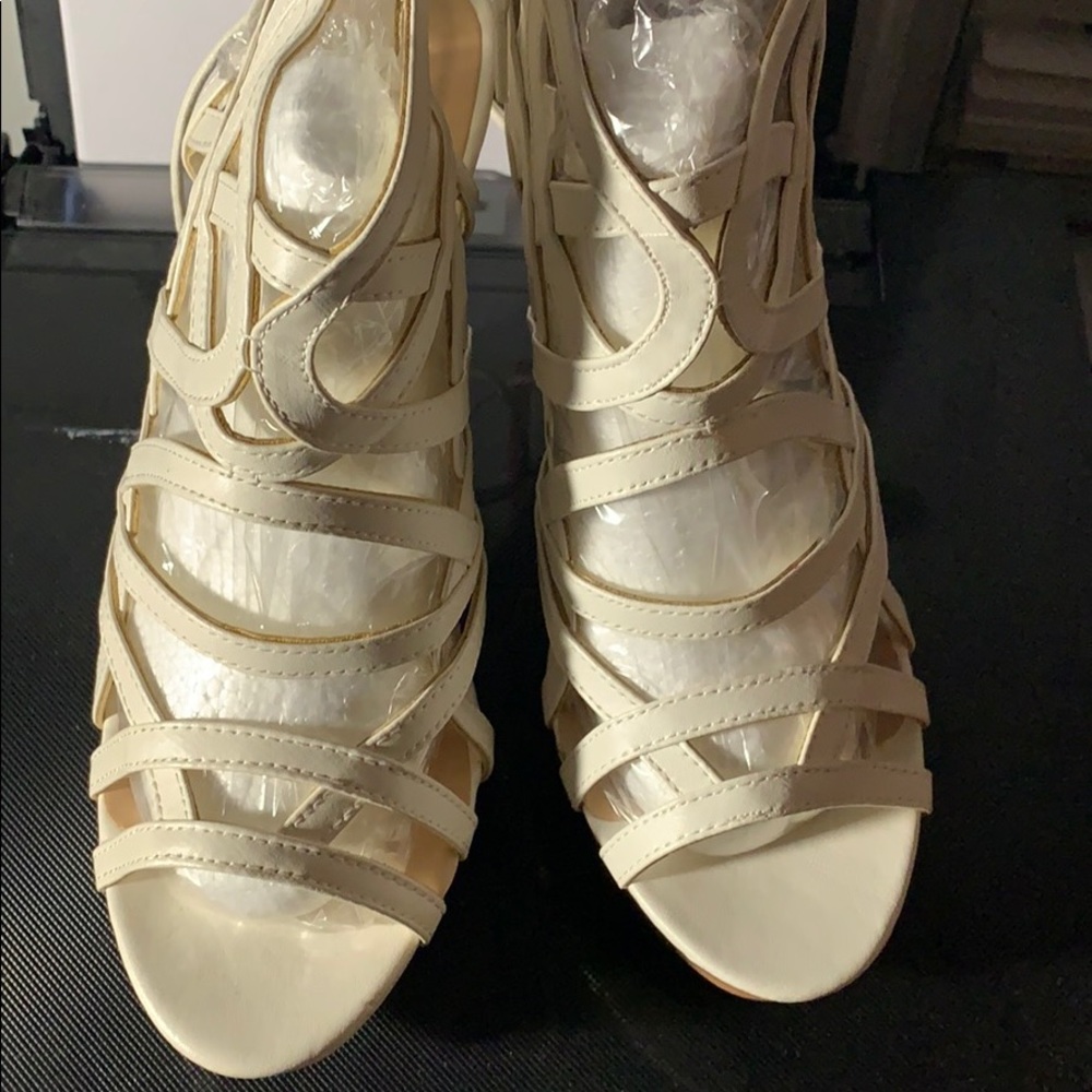 Off white wedge sandals